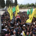 تشييع جثمان الشهيد عابد حماد في بلدة سلواد قرب رام الله