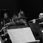 عرض الأوركسترا الوطنية الفلسطينية وأوركسترا المعهد الوطني للموسيقى في جامعة النجاح