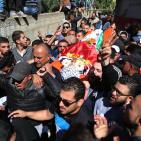 تشييع جثمان الشهيد إياد سجدية في مخيم قلنديا