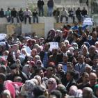 اعتصام المعلمين أمام مجلس الوزراء في رام الله