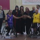 مباراة كرة السلة لذوي الاحتياجات الخاصة من الاعاقة الحركية بين فريقين من غزة والضفة في رام الله
