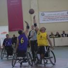 مباراة كرة السلة لذوي الاحتياجات الخاصة من الاعاقة الحركية بين فريقين من غزة والضفة في رام الله