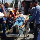 صور: اصابة شاب بجروح في حادث سير غرب رام الله