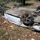 صور: اصابة شاب بجروح في حادث سير غرب رام الله