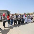 الاحتلال يقمع وقفة تضامنية مع الصحفي نزال امام معتقل عوفر