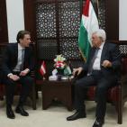 الرئيس محمود عباس يستقبل وزير خارجية النمسا في رام الله