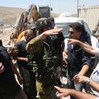 مظاهرة ضد مصادرة الاراضي في اراضي بلدة دير قديس