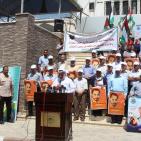 غزة: وقفات تضامنية مع الأسرى المضربين عن الطعام