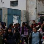 طلاب المدارس في مخيم بلاطة ينظمون وقفة ضد تقليصات الانروا 