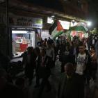 مسيرة الشموع في رام الله تضامنا مع شهداء قطاع غزة