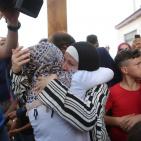 استقبال الطفلة عهد التميمي ووالدتها في منزلهما ببلدة النبي صالح