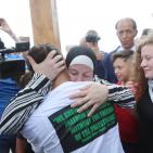 استقبال الطفلة عهد التميمي ووالدتها في منزلهما ببلدة النبي صالح