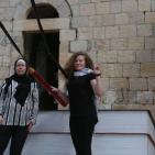 استقبال الطفلة عهد التميمي ووالدتها في منزلهما ببلدة النبي صالح