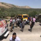 اصابات في حادث سير بين سيارة فلسطينية وأخرى للمستوطنين غرب رام الله