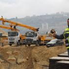 انجاز واحدة من أكبر صبات الخرسانة على مستوى فلسطين في المستشفى الاستشاري