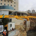 انجاز واحدة من أكبر صبات الخرسانة على مستوى فلسطين في المستشفى الاستشاري
