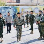 صور| قائد الأمن الوطني يزور قيادة منطقة رام الله والبيرة ويتفقد المشروع الإنشائي الجديد