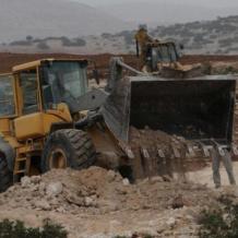 مستعمرون يحرثون أراض المواطنين تمهيدا للاستيلاء عليها في شلال العوجا شمال أريحا