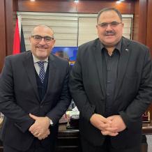 صيدم والمنسق الأممي للشؤون الإنسانية يبحثان آخر المستجدات السياسية في الأراضي الفلسطينية