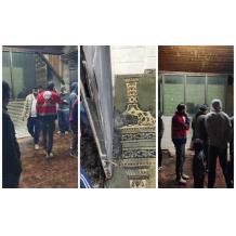 مستعمرون يحرقون مسجدا في قرية دوما جنوب نابلس