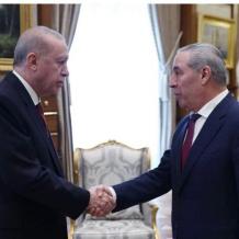 وفد فلسطيني برئاسة الشيخ يلتقي الرئيس التركي