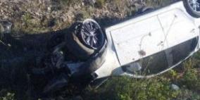 اصابة مواطن اثر انقلاب مركبته غرب الخليل