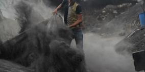 طريقة استخراج الفحم في قرية يعبد بجنين