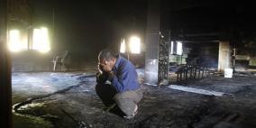 مستوطنون يحرقون مسجدا جنوب نابلس