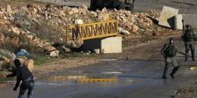 اغلاق بوابة قرية النبي صالح واندلاع مواجهات