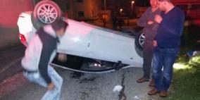 صور: اصابتان في حادث سير غرب رام الله