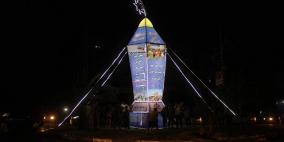 انارة أكبر فانوس في قطاع غزة يُعبر عن حقوق الطفل