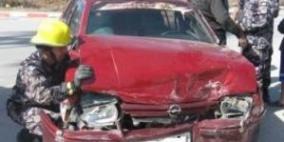 ثلاث إصابات في حادث سير تصادم بين مركبتين بمحافظة جنين