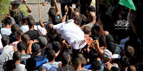 تشييع جثمان الشهيد طه في قرية قطنة بمحافظة  القدس المحتلة