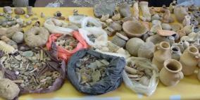 الشرطة تضبط 2500 قطعة اثار في نابلس