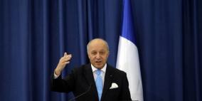 الرئيس محمود عباس يلتقي وزير الخارجية الفرنسي لوران فابيوس،في مقر الرئاسة برام الله