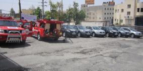 الدفاع المدني الفلسطيني يستلم مركبات نيسان كمنحة من الاتحاد الأوروبي