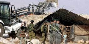 الاحتلال يهدم خيما ومساكن في العقبة شرق طوباس