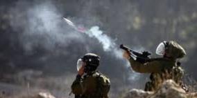 اصابات بالاختناق في جنين خلال مواجهات مع الاحتلال