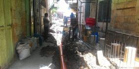 بلدية الخليل تقوم بتحسين البنية التحتية لشبكة الصرف الصحي في البلدة القديمة