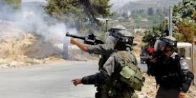 الاحتلال يقمع مسيرة سبسطية ويصيب العشرات بالاختناق