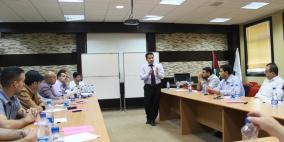 الخليل: ورشة عمل بعنوان " مناهج مشرف السلامة والصحة المهنية"