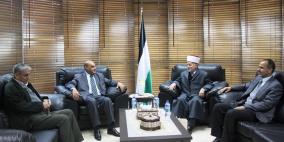 رئيس مجلس القضاء الأعلى يلتقي المفتي العام للقدس والديار الفلسطينية