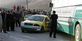 اصطدام ثلاث مركبات على طريق واد النار شرق بيت لحم