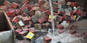 إتلاف ألعاب نارية ومفرقعات وألعاب خطرة في الخليل