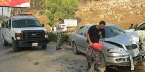 اصابة مواطن في حادث سير شمال جنين