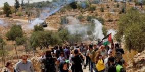 إصابة العشرات بالاختناق في نعلين