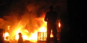 احتراق مشغل للخياطة في بلدة الجديدة جنوب جنين