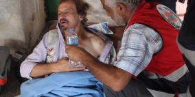 الدفاع المدني يقيم عيادة ميدانية في البيرة