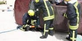 الدفاع المدني يخلي أصابة بحادث سير ببلدة قراوة بني حسان