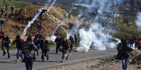 الاحتلال يقمع مسيرة المعصرة المناهضة للاستيطان والجدار